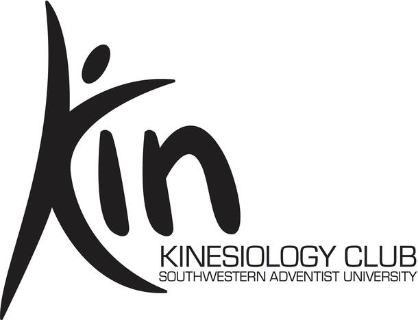 Kinesiology Club logo which shows a drawn person whose body is shaped like a "K" followed by the rest of the club's name