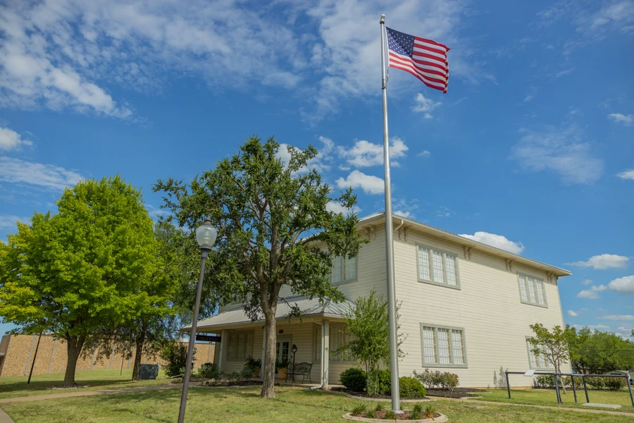 SWAU Hopps Museum and American Flag