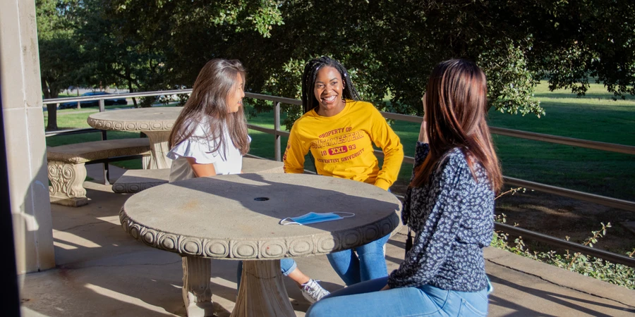 Students sitting at a table