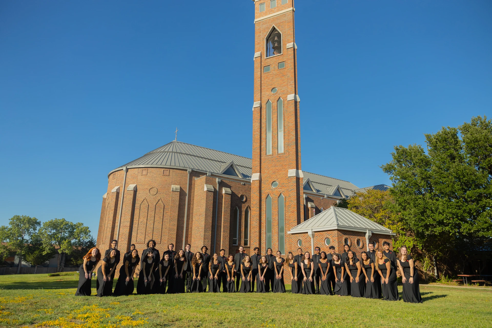 Music Department at cathedral singing and performing