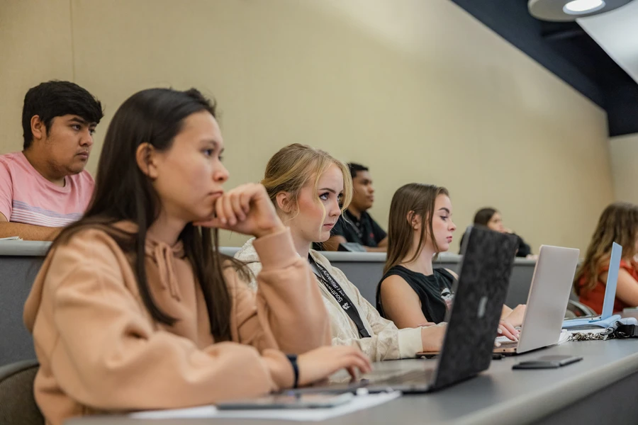 SWAU students in class education psychology in pechero hall